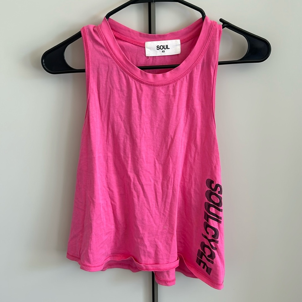 Pink soul cycle tank